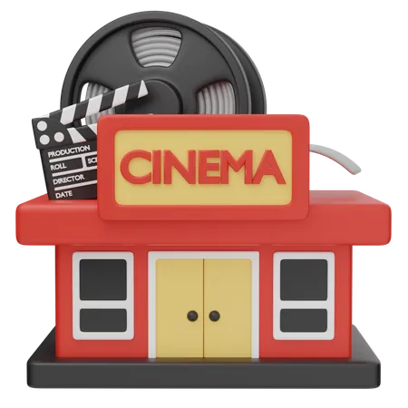 Cinema Building  3D Icon