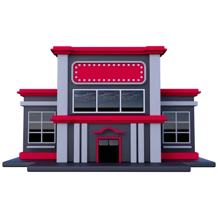 Cinema Building  3D Icon