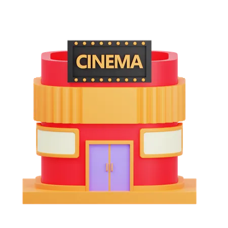 Cinema Building  3D Icon