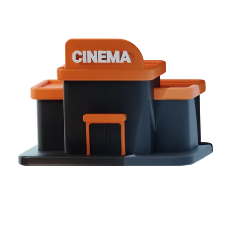 Cinema Building  3D Icon