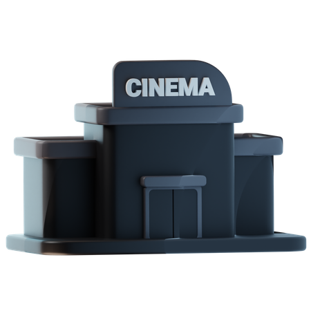 Cinema Building  3D Icon