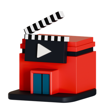 Cinema Building  3D Icon