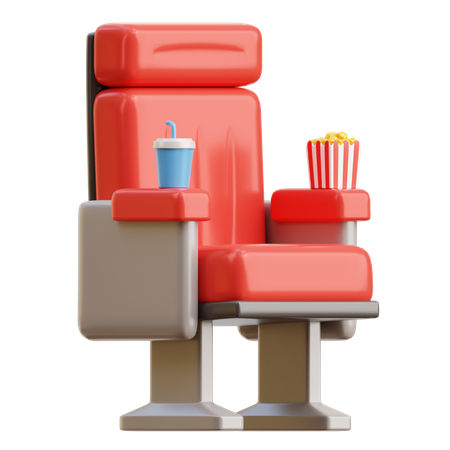 Cinema Chair 3D Illustration