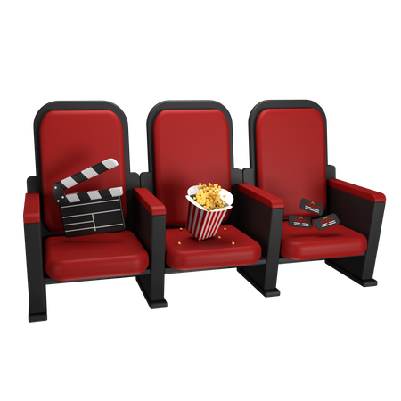 Cinema Chair Set  3D Icon