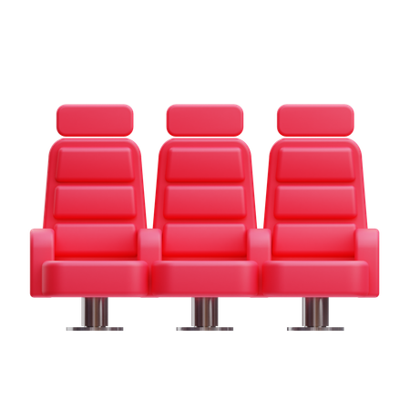 Cinema Chairs  3D Icon