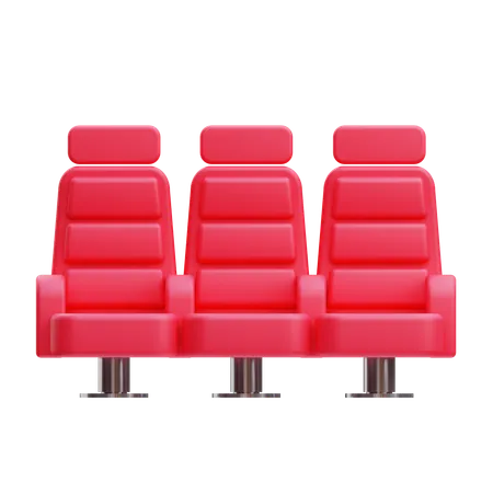 Cinema Chairs  3D Icon