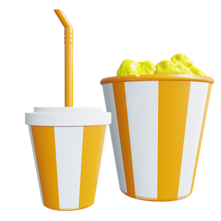 Comida de cinema  3D Icon