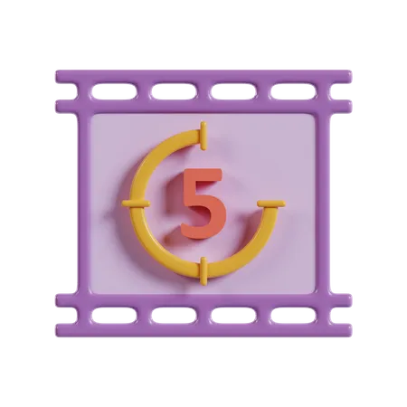 Compte à rebours cinéma  3D Icon