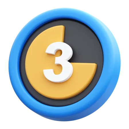 Contagem regressiva do cinema  3D Icon