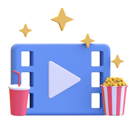 Cinema em rolo de filme  3D Icon