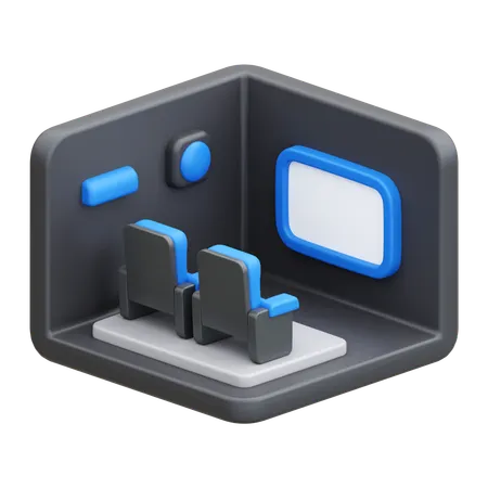 Cinema Hall  3D Icon
