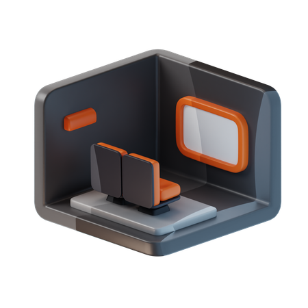 Cinema Hall  3D Icon
