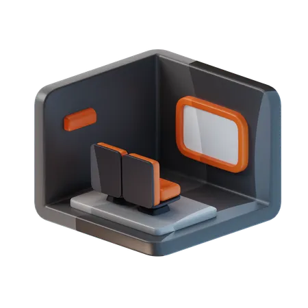 Cinema Hall  3D Icon