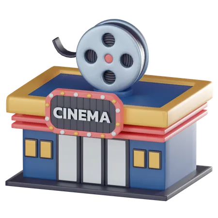 Entertainment Featuring A Modern Cinema Building Perfect For Conveying The Essence Of Film Culture Cityscape And Cinematic Experiences 3 D Render Illustration 3D Icon