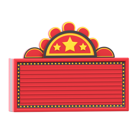 Cinema Marquee  3D Icon