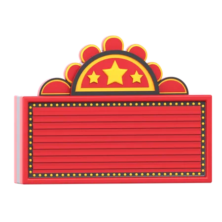 Cinema Marquee  3D Icon