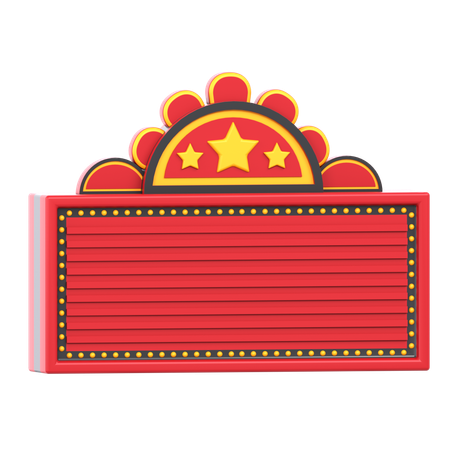 Cinema Marquee  3D Icon