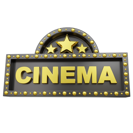 Cinema Marquee Sign  3D Icon