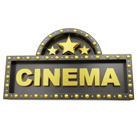 Cinema Marquee Sign  3D Icon