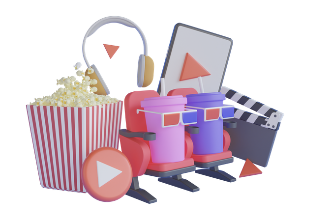 Cinema Movie  3D Icon