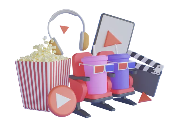 Cinema Movie  3D Illustration