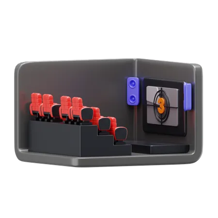 Cinema Room  3D Icon