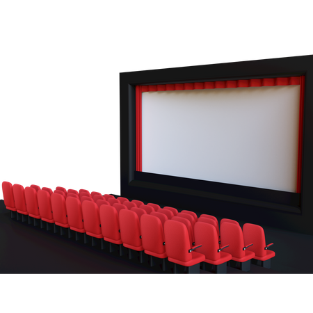 Salle de cinéma  3D Illustration