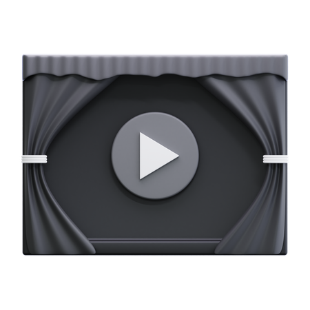 Cinema Screen  3D Icon