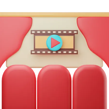 Cinema Screen 3D Icon