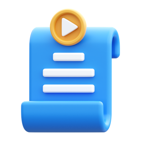 Cinema Script  3D Icon