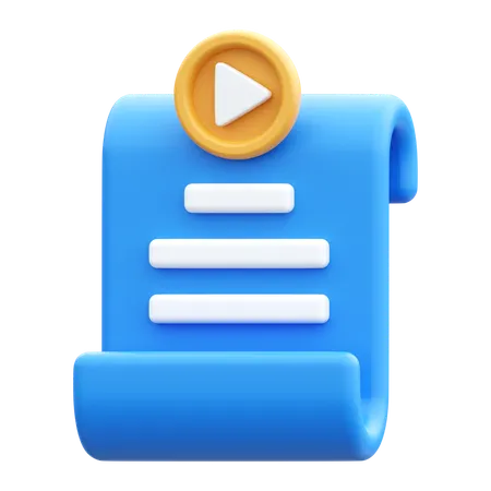 Cinema Script  3D Icon
