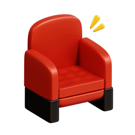 Cinema Seat  3D Icon