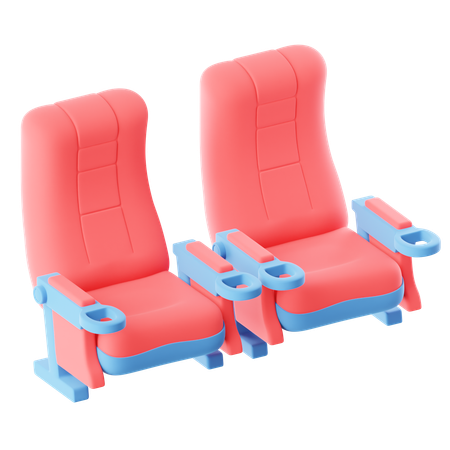 映画館の座席  3D Icon