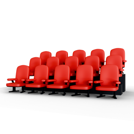 Cinema Seats  3D Icon