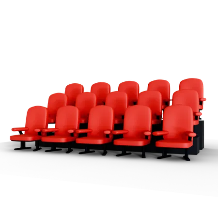 Cinema Seats  3D Icon