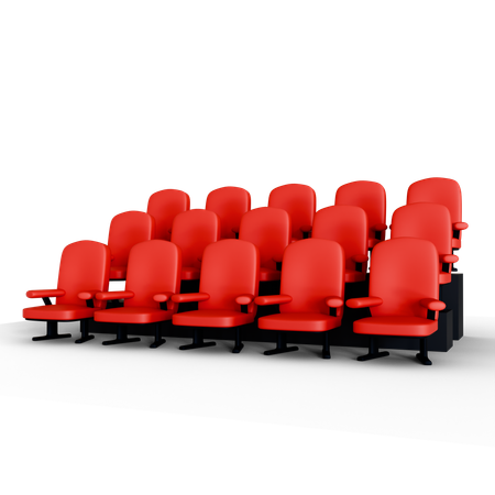 Cinema Seats  3D Icon