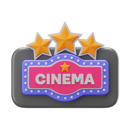 Cinema Sign  3D Icon