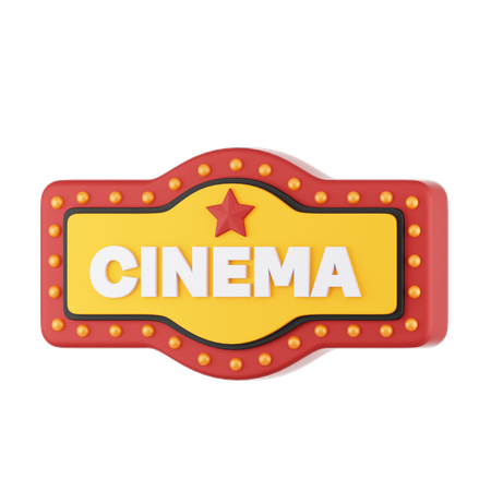 Cinema Sign  3D Icon