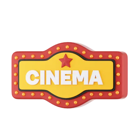 Cinema Sign  3D Icon