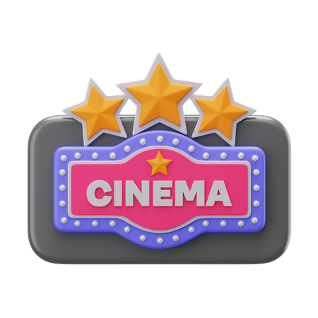 Sinal de cinema  3D Icon