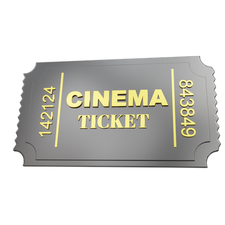 Cinema Ticket  3D Icon