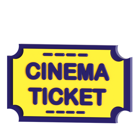 Cinema Ticket  3D Icon
