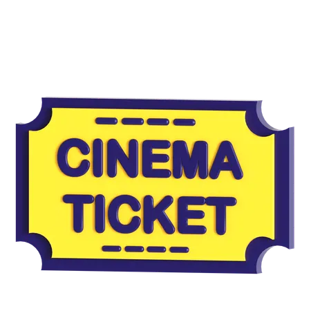 Cinema Ticket  3D Icon