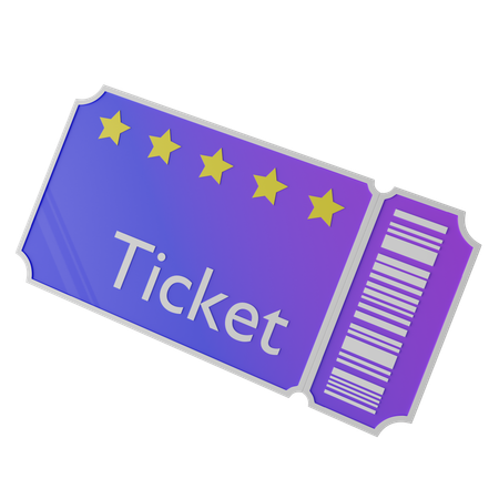 Cinema Ticket  3D Icon