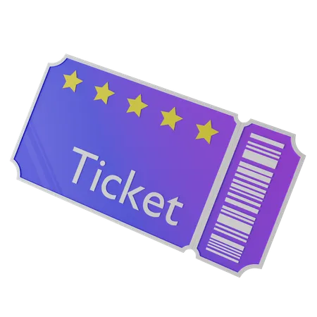 Cinema Ticket  3D Icon