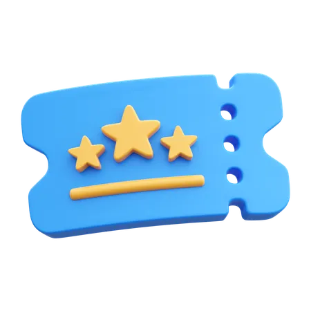 Cinema Ticket  3D Icon