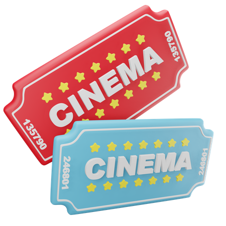 Cinema Ticket  3D Icon