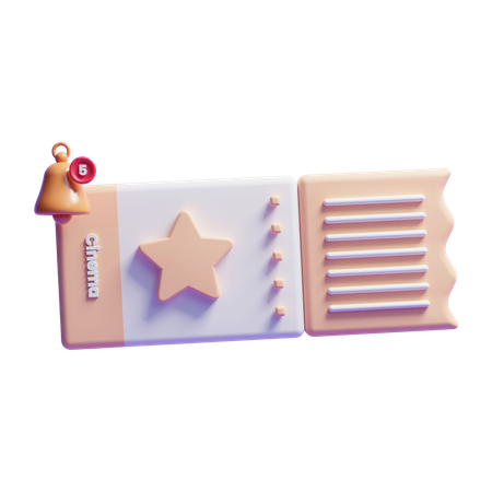 Cinema Ticket  3D Icon