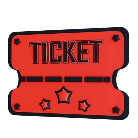 Cinema Ticket  3D Icon