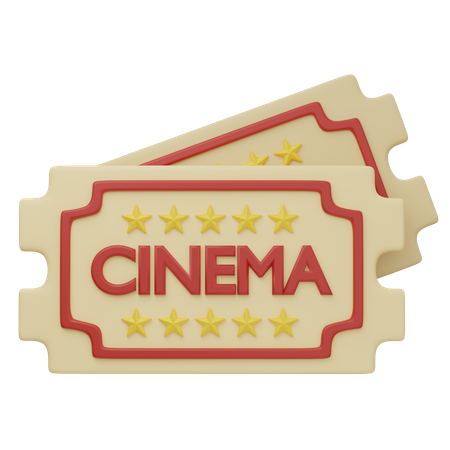 Cinema Ticket  3D Icon